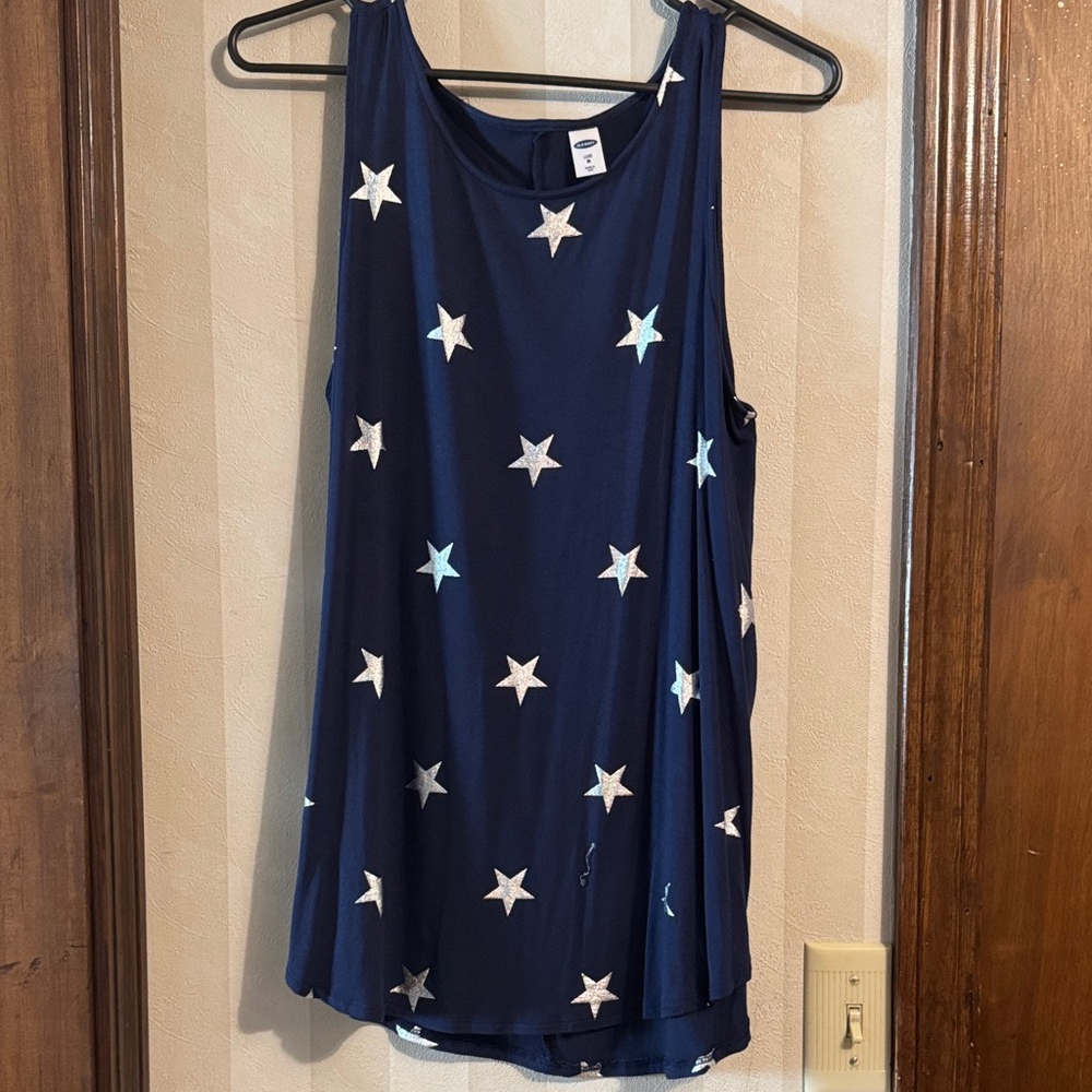 Old Navy Dark Blue Starry Tank Top